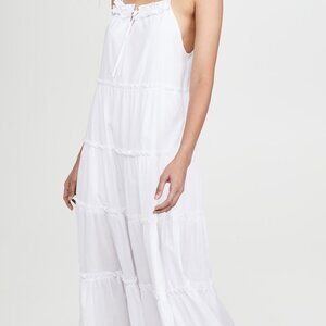Charlie Holiday White Tiered Maxi Dress - Size 4